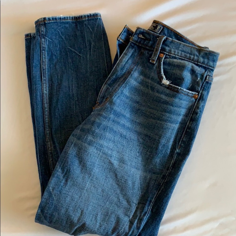 A&F Ultra High Rise Straight Jeans